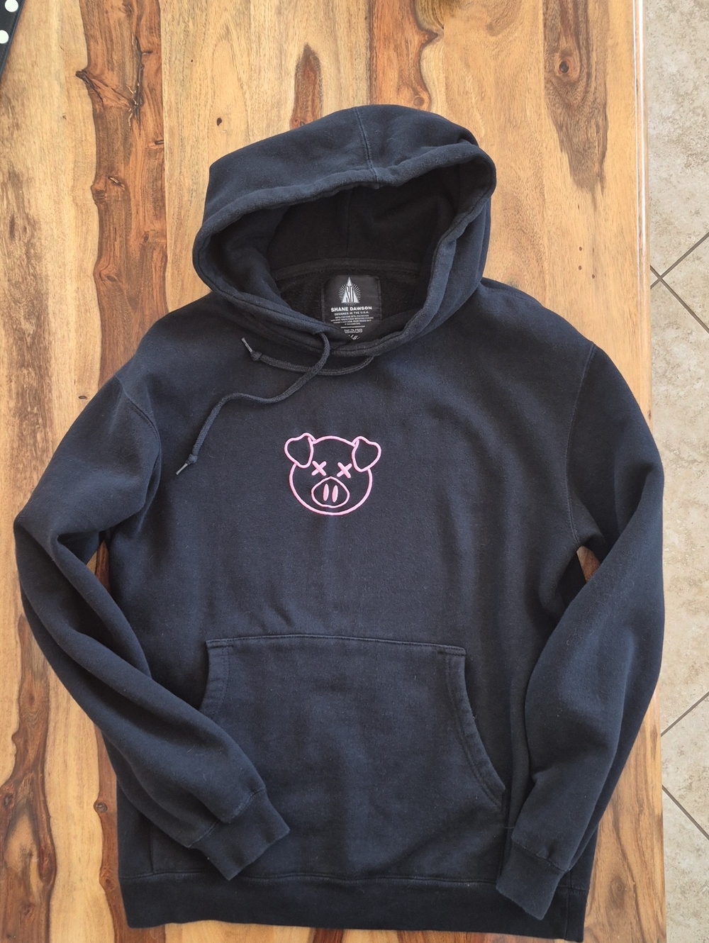 Shane Dawson Hoodie, Pink Stitched Pig Sz Medium